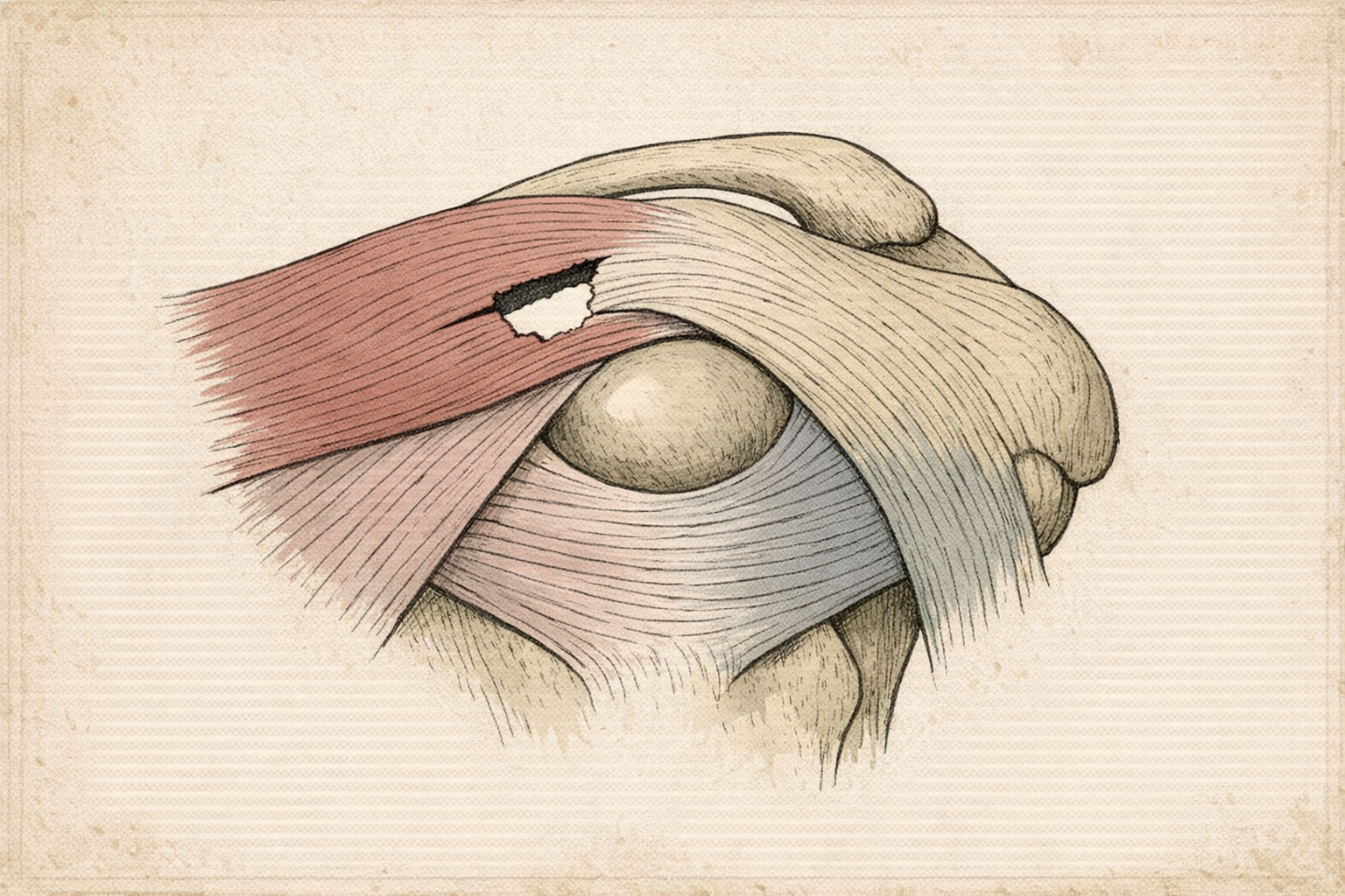 Rotator cuff tears: four tendons holding a shallow joint, and what a scan can tell you