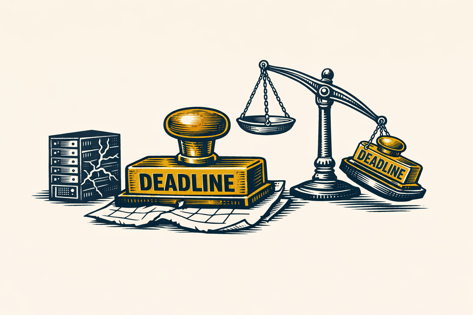A real outage, a late claim: three models apply a service agreement under the Decision Constitution