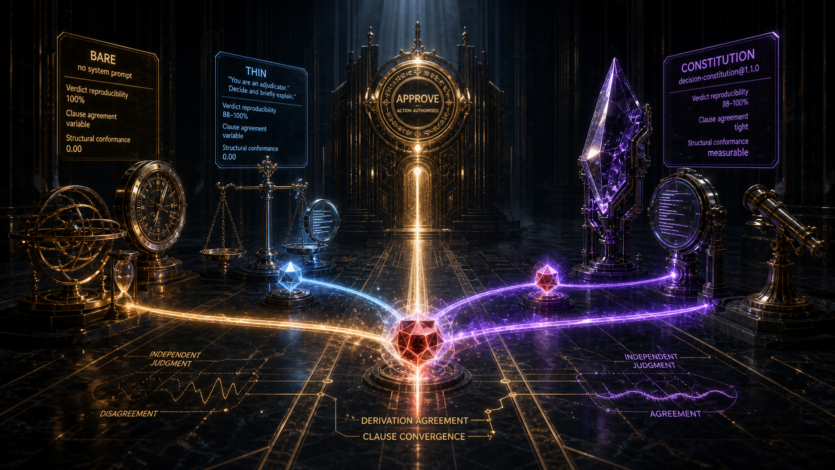 How three system prompts changed the audit record produced from the same AI decision
